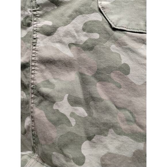 Seven7 Women's Plus Size 18 Green Camo Cotton Modal Blend Utility Skirt - Picture 2 of 6